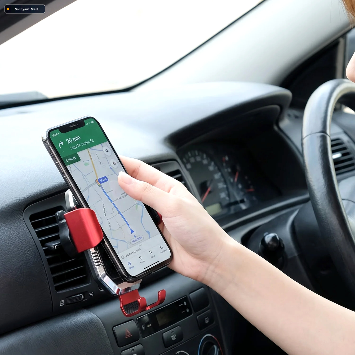 Vidhyant Mart Car Ac Vent Mobile Holder With Gravity Grip And Ad 2