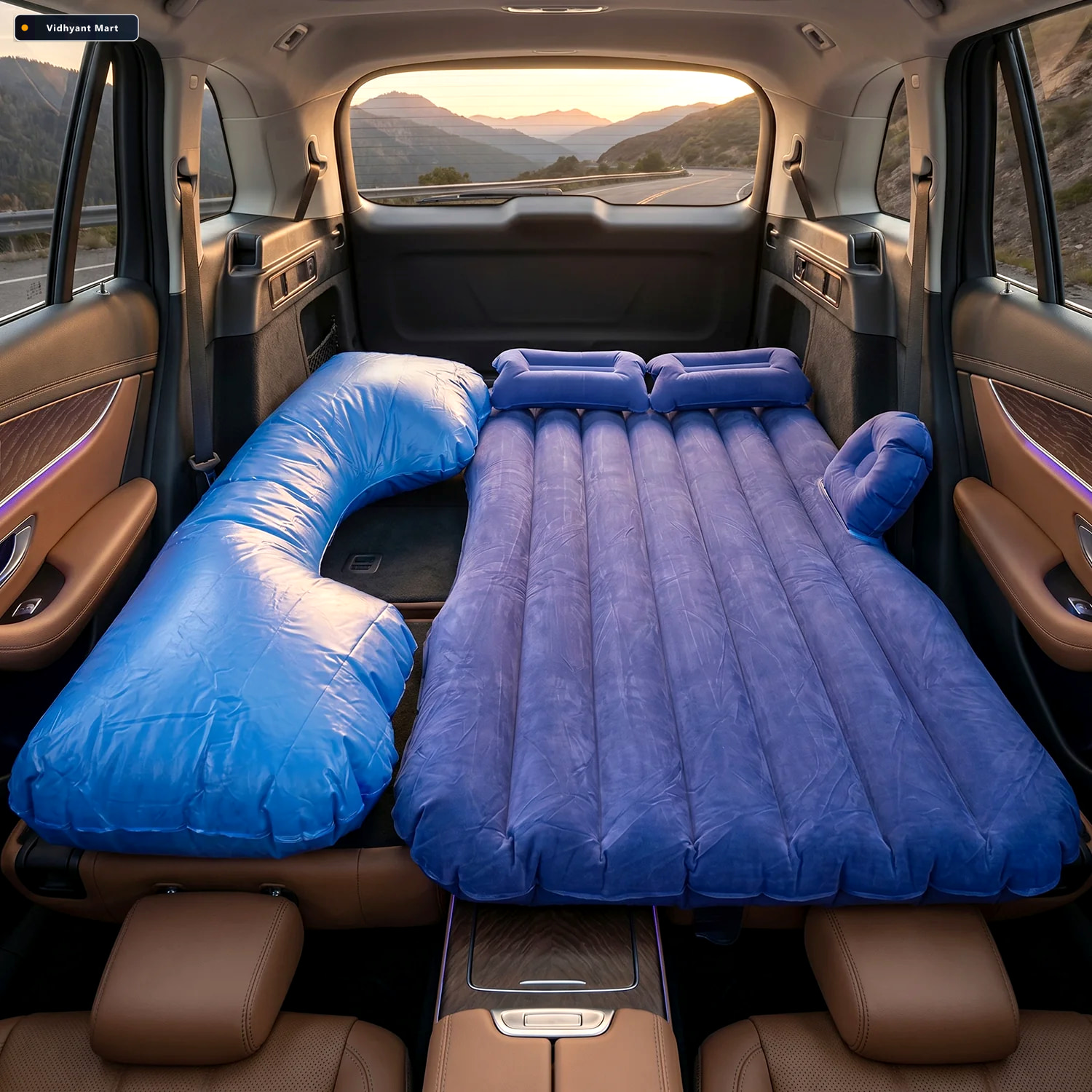 Vidhyant Mart Car Air Mattress Portable Quick Inflate For Travel 1