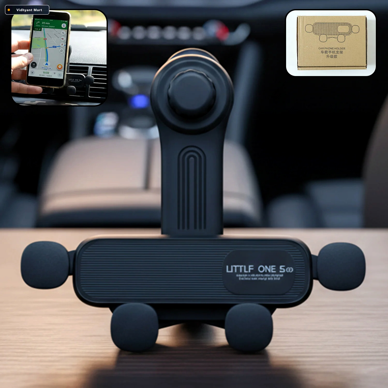 Vidhyant Mart Car Air Vent Phone Holder 360 Rotation Secure Grip 1