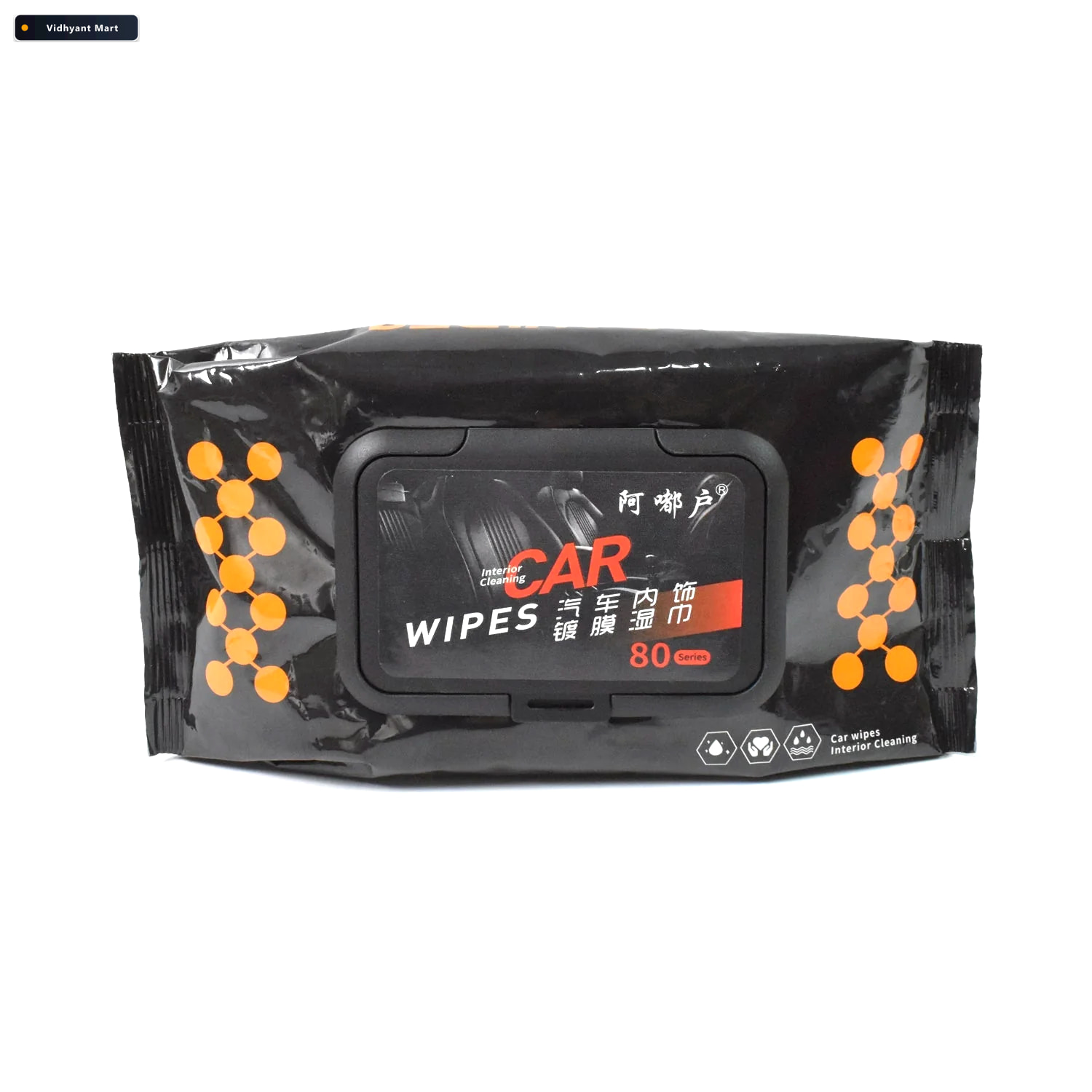Vidhyant Mart Car Cleaning Wipes Dashboard Interior Polish 80 Pc 3