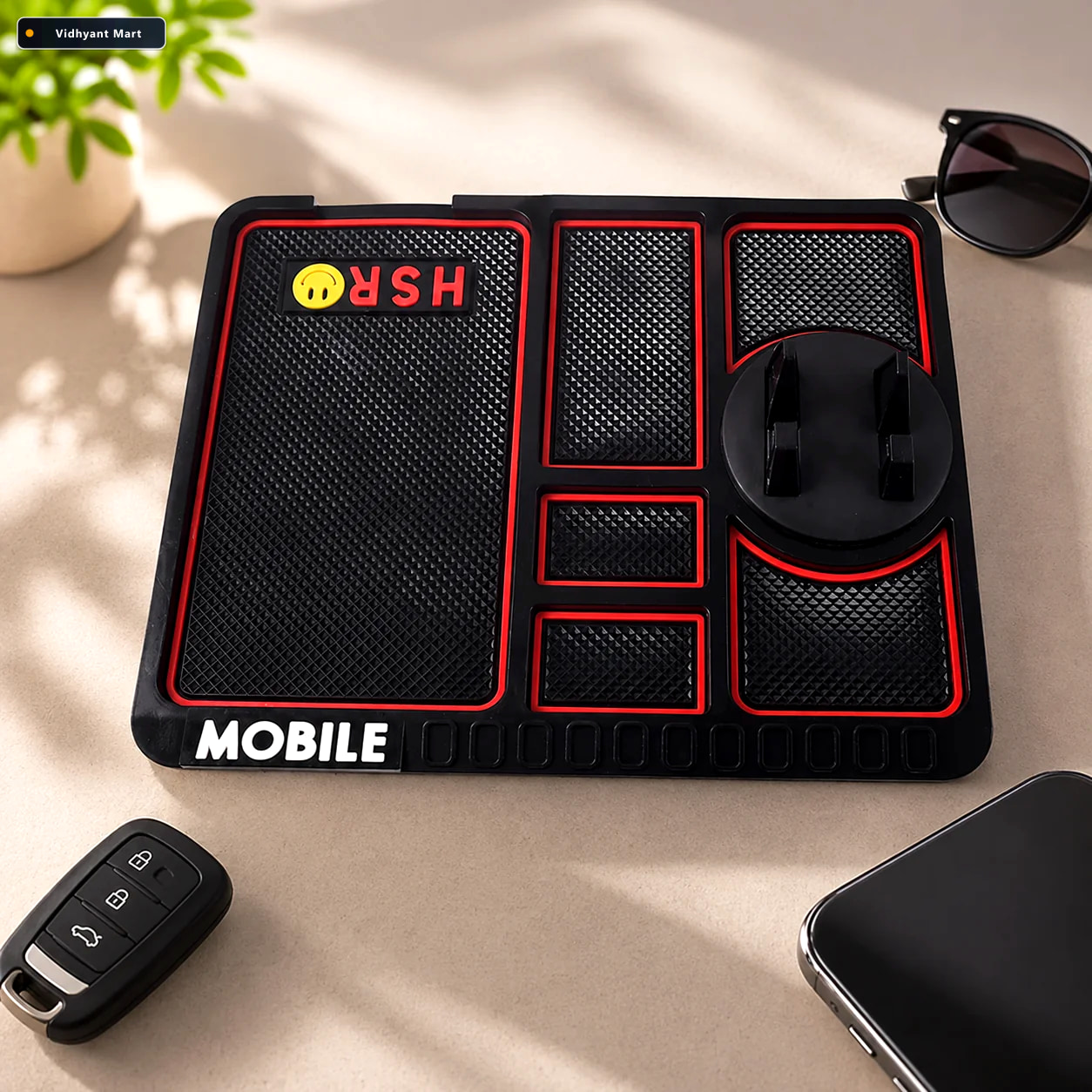 Vidhyant Mart Car Dashboard Mat Non Slip Phone Holder For Secure 1
