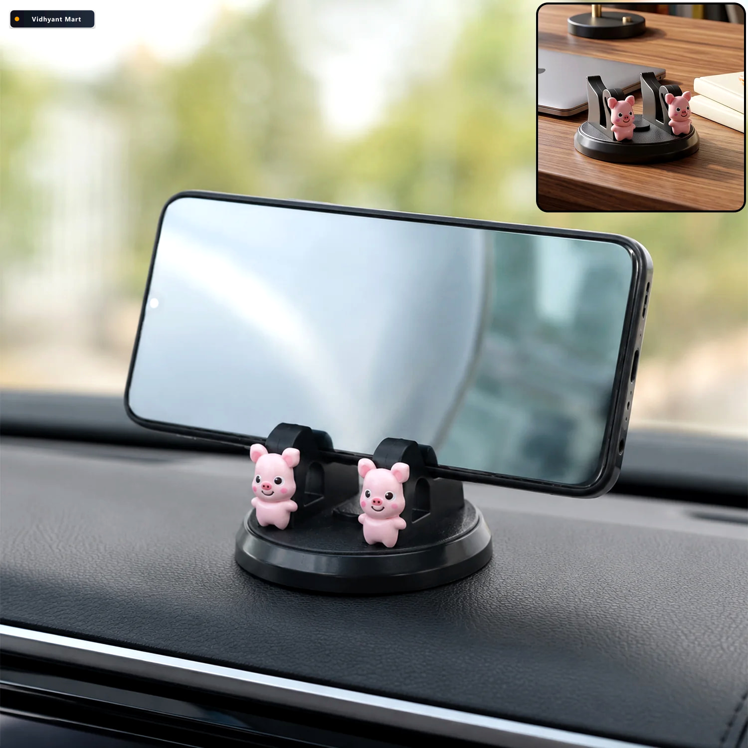 Vidhyant Mart Car Dashboard Mobile Phone Holder Stand 1