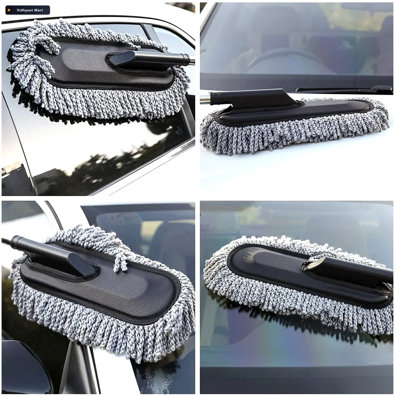 Vidhyant Mart Car Duster Retractable Handle Microfiber Velvet Wh 2