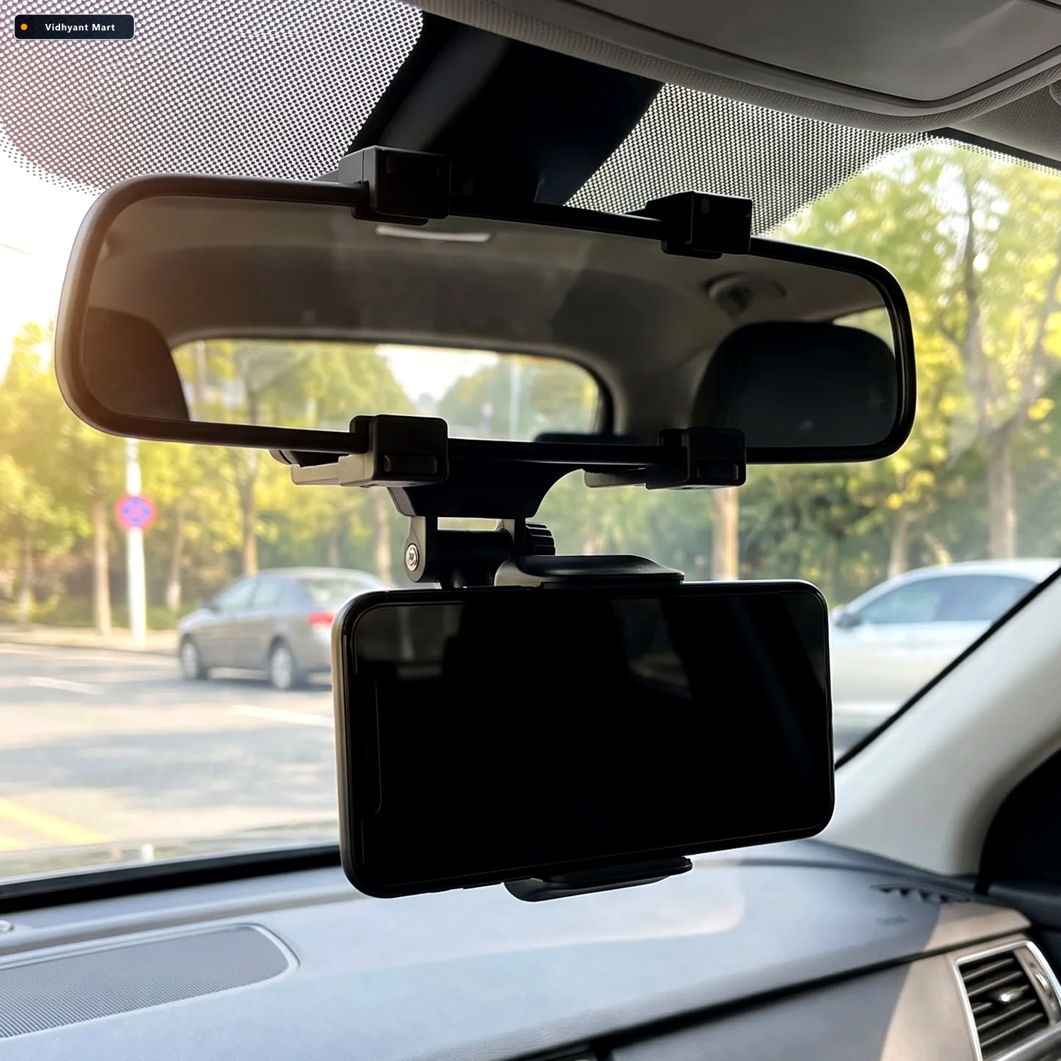 Vidhyant Mart Car Rear View Mobile Holder Universal Phone Mount 2