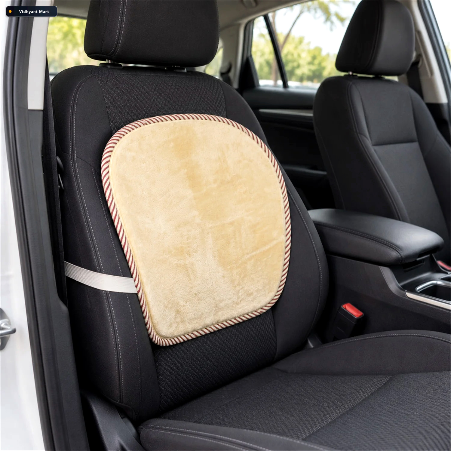 Vidhyant Mart Car Seat Backrest Cover With Mesh Backing And Elas 2