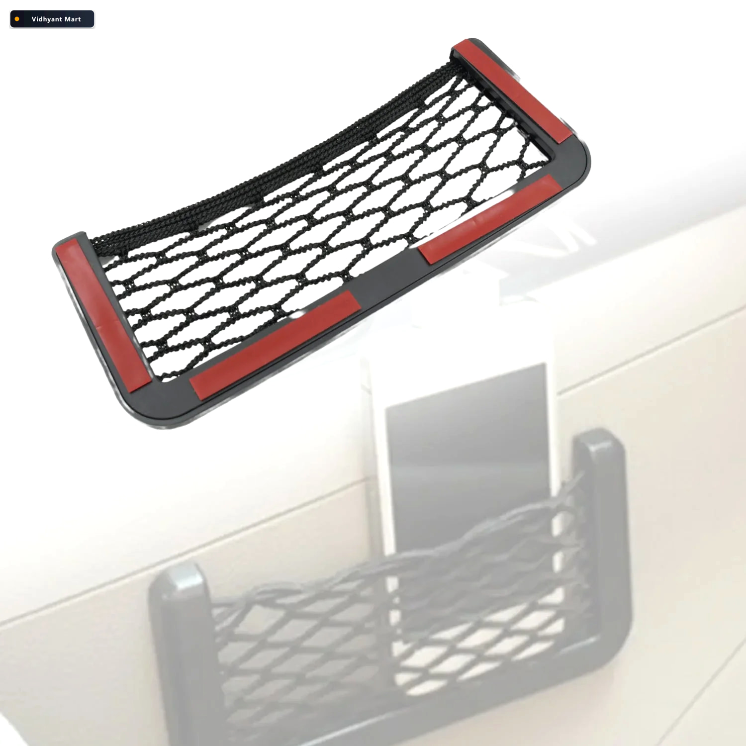 Vidhyant Mart Car Seat Organizer Mesh Storage For Phone Purse Ve 3