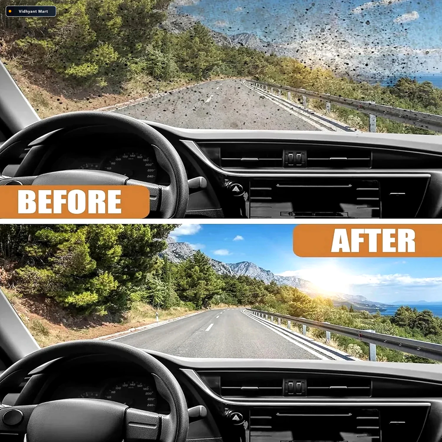 Vidhyant Mart Car Windshield Cleaning Tablet Effective Streak Fr 2