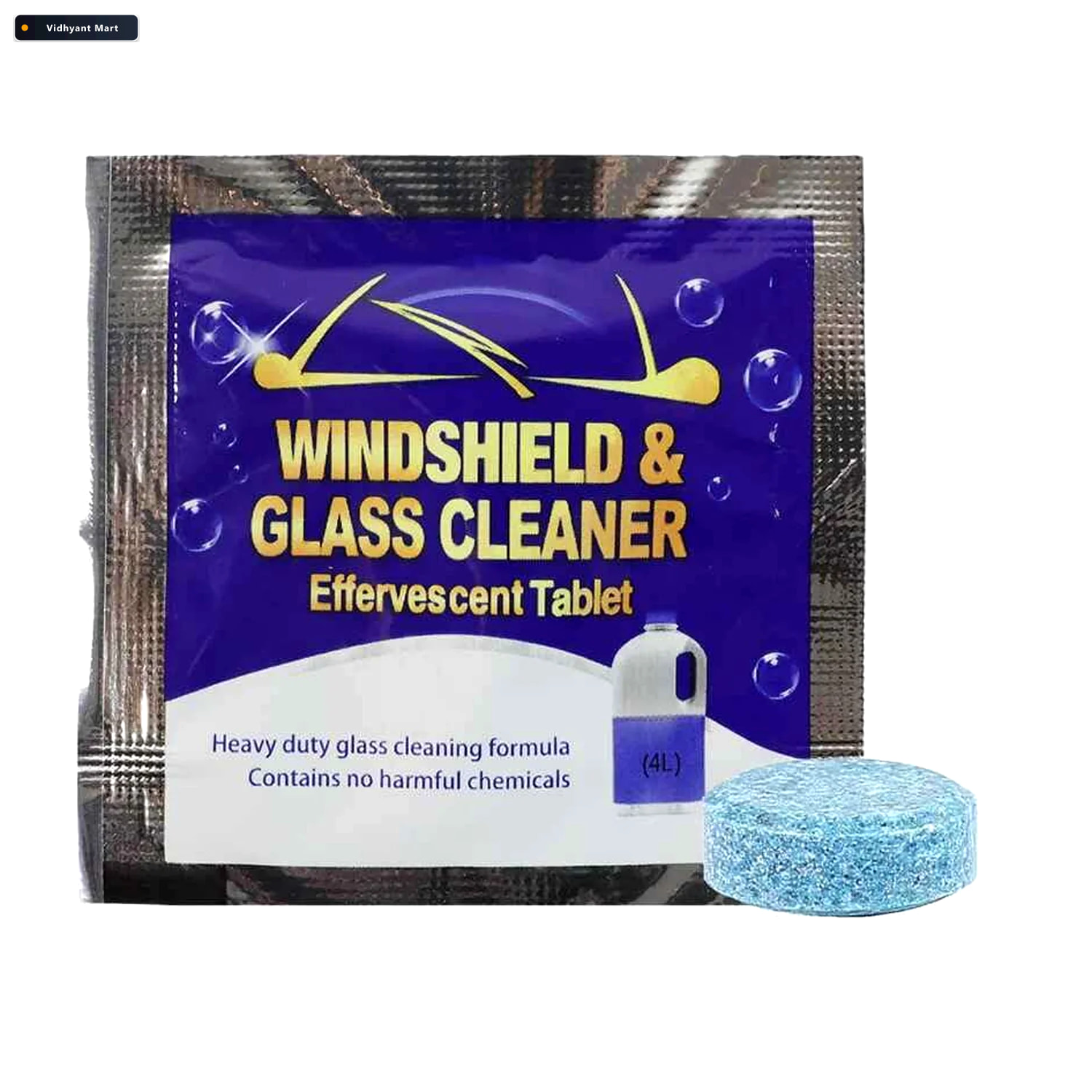 Vidhyant Mart Car Windshield Cleaning Tablet Effective Streak Fr 3