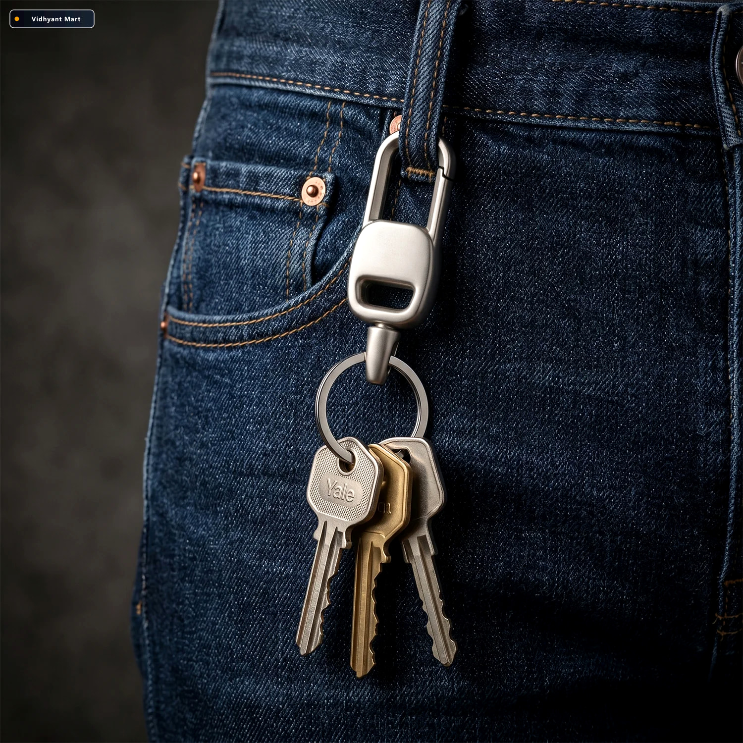 Vidhyant Mart Carabiner Key Holder Heavy Duty Secure Metal Clip 2