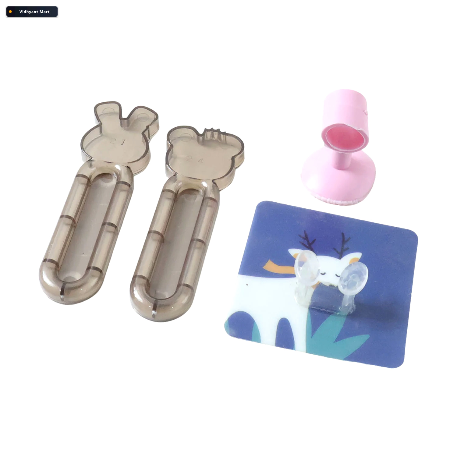 Vidhyant Mart Cartoon Animal Door Stopper Set Soft Wall Protecti 3