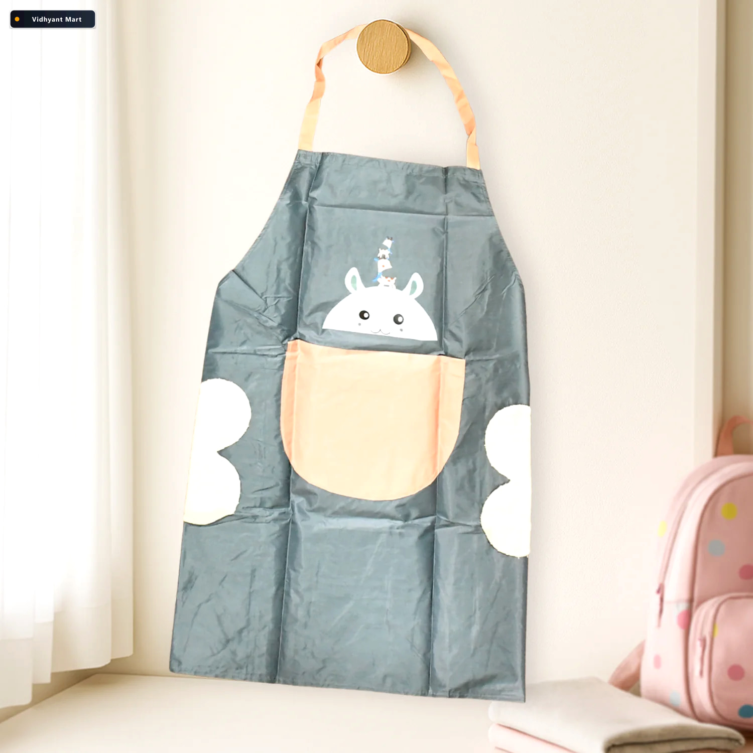 Vidhyant Mart Cartoon Animal Kitchen Apron Durable With Front Po 2