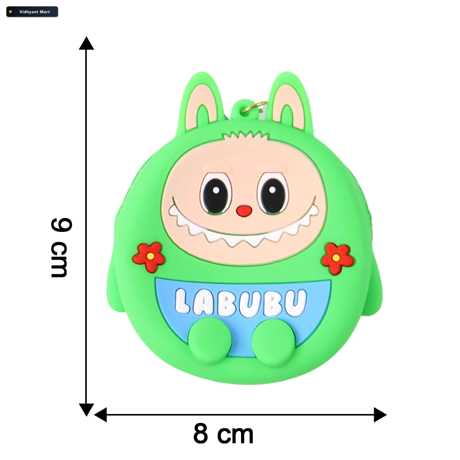 Vidhyant Mart Cartoon Coin Pouch With Keychain Cute Compact Orga 3