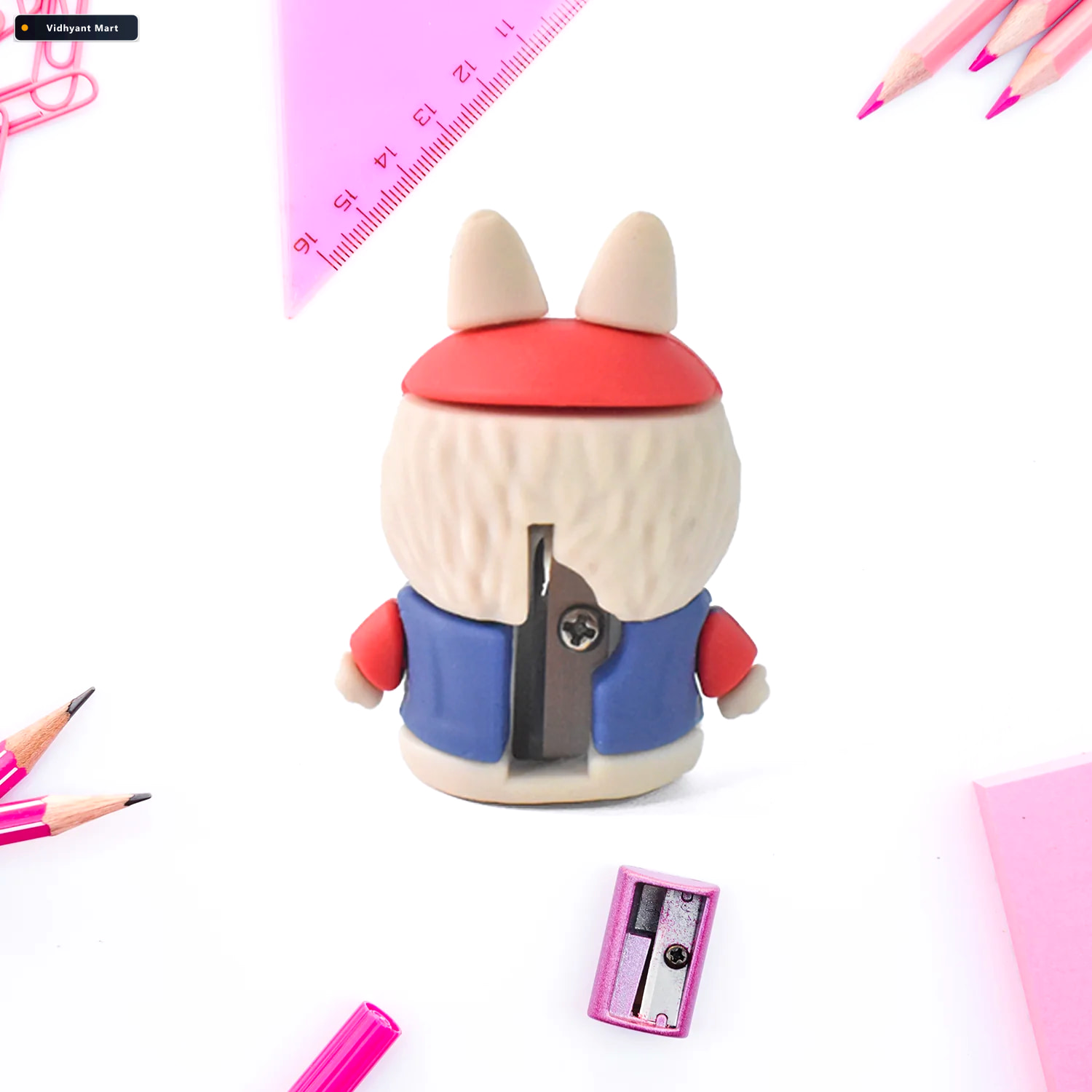 Vidhyant Mart Cartoon Pencil Sharpener Dual Function With Built 2