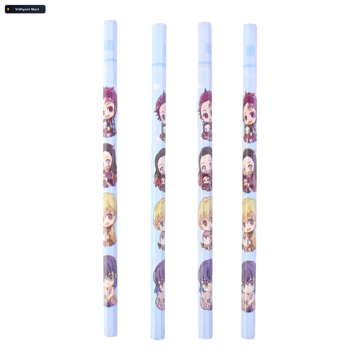 Vidhyant Mart Cartoon Printed Pencil Set 4 Cute School Writing P 3
