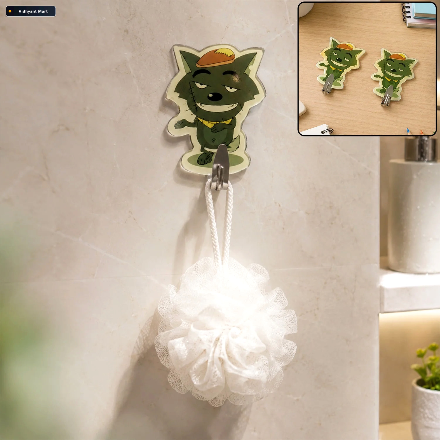 Vidhyant Mart Cartoon Self Adhesive Wall Hooks For Kitchen Mixed 1