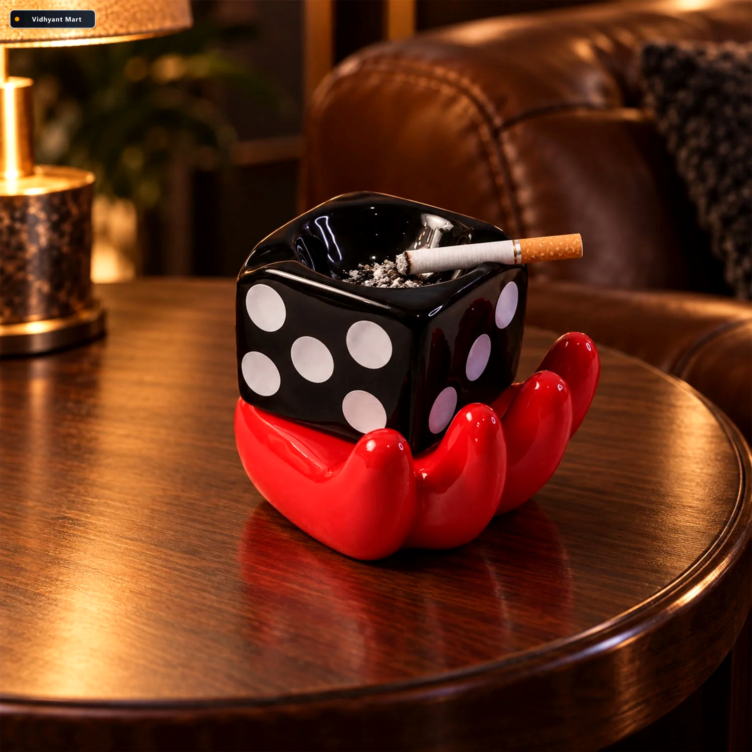Vidhyant Mart Ceramic Ashtray Colourful Retro Smoking Accessory 1