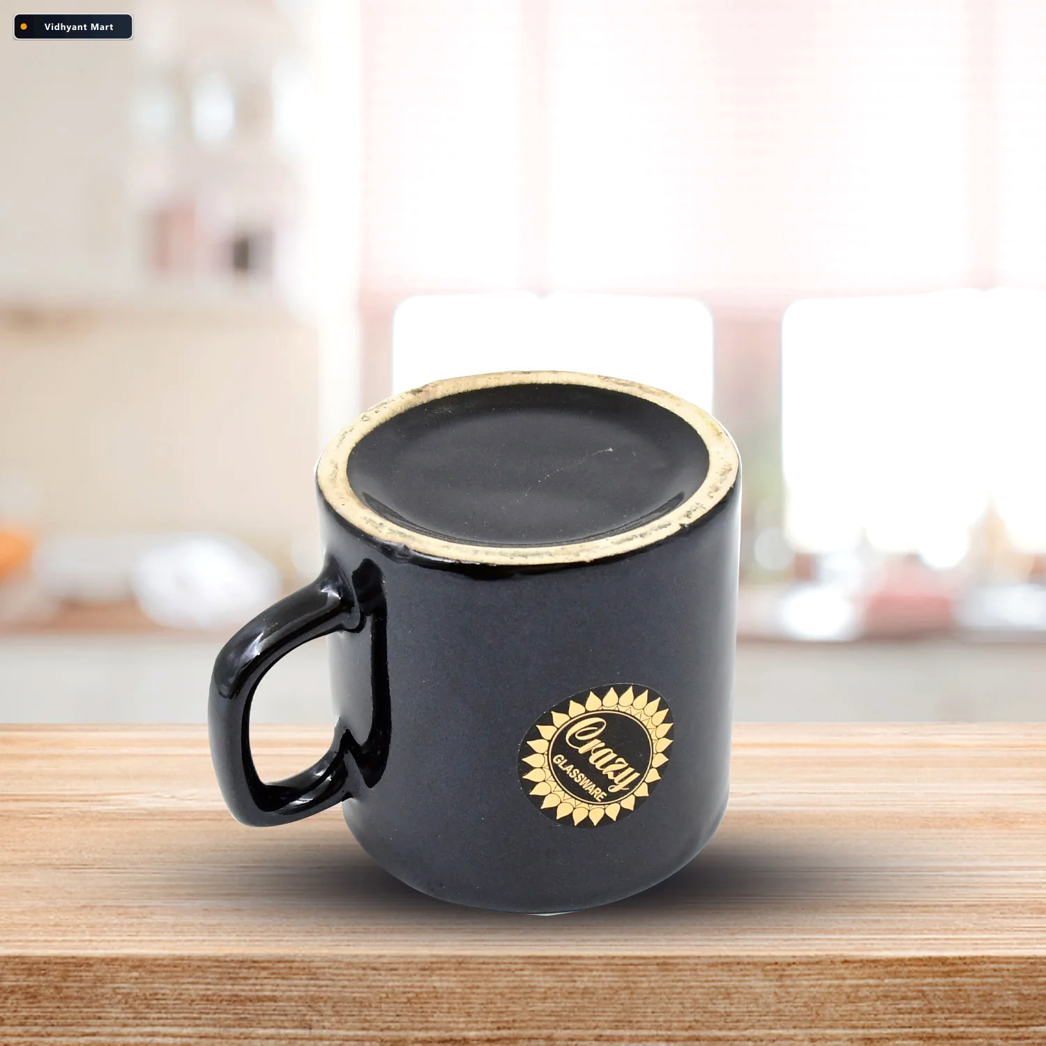 Vidhyant Mart Ceramic Tea Cup Set 4 Pcs With Serving Bowl Serve 2
