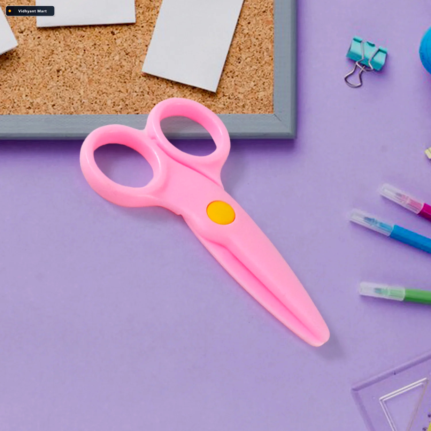 Vidhyant Mart Child Safe Plastic Scissors Set For Creative Toddl 2