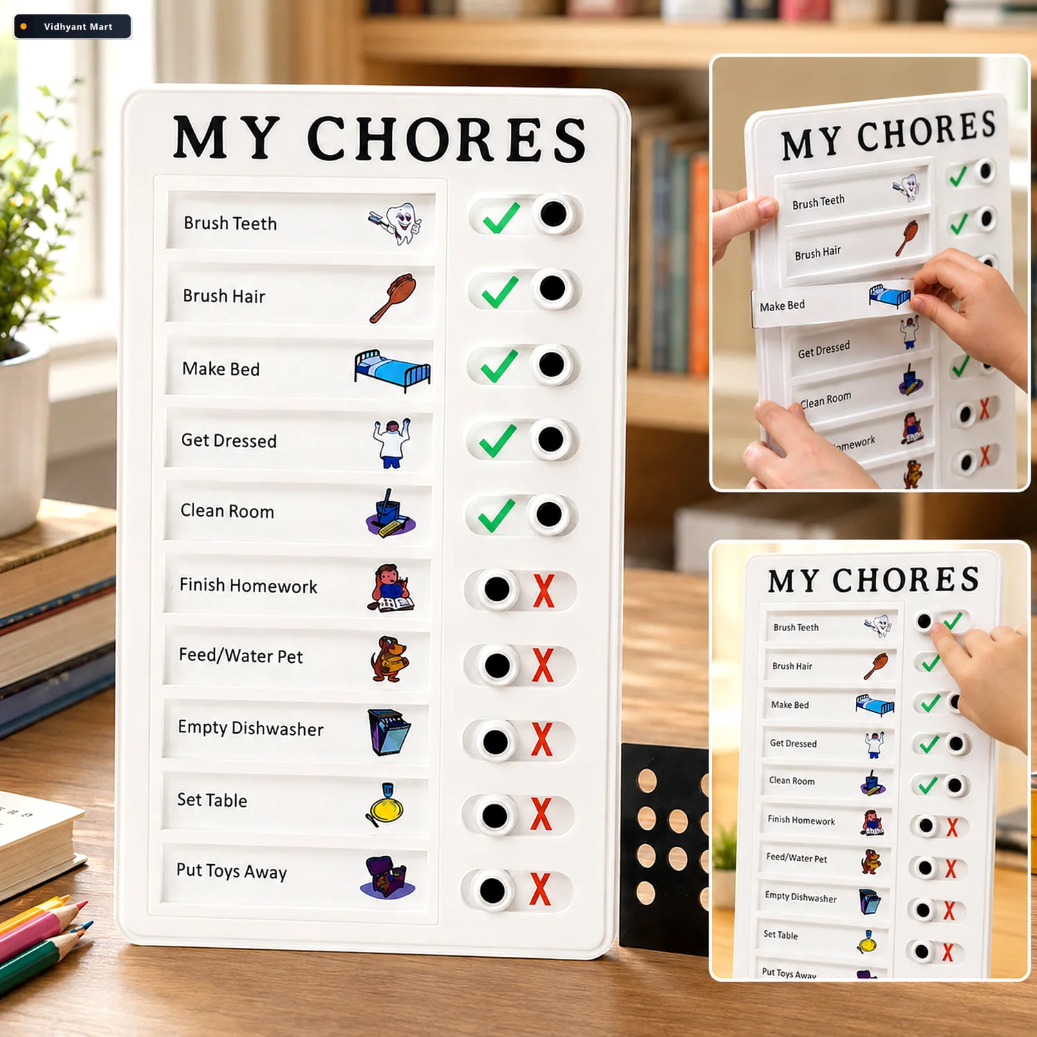 Vidhyant Mart Chores Note Board Daily Task Planner Reminder Folo 1