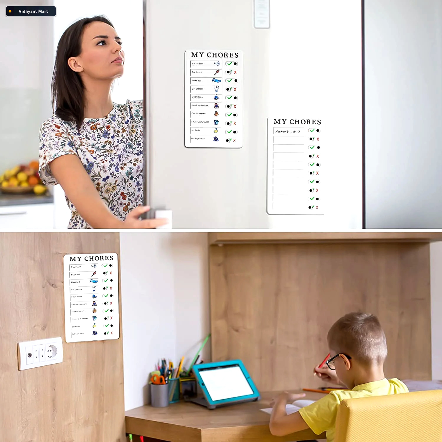Vidhyant Mart Chores Note Board Daily Task Planner Reminder Folo 2