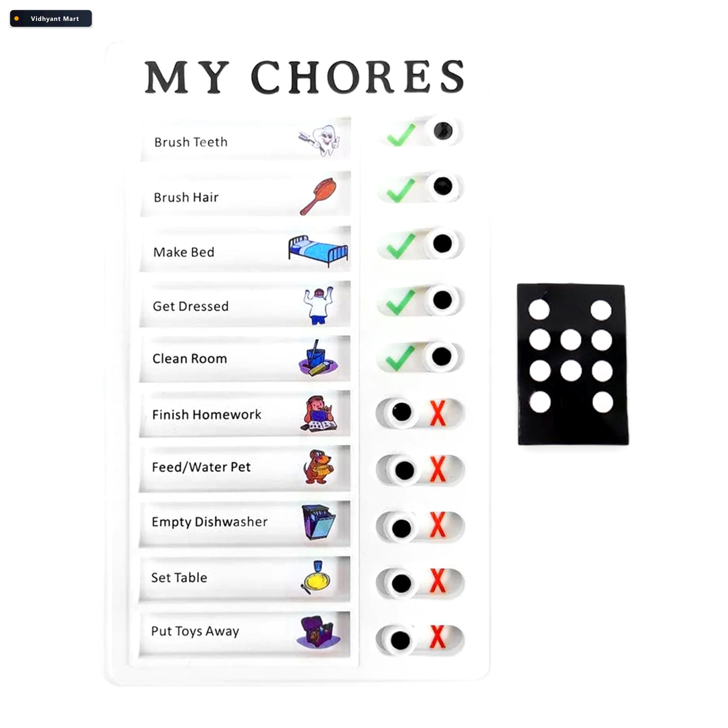 Vidhyant Mart Chores Note Board Daily Task Planner Reminder Folo 4