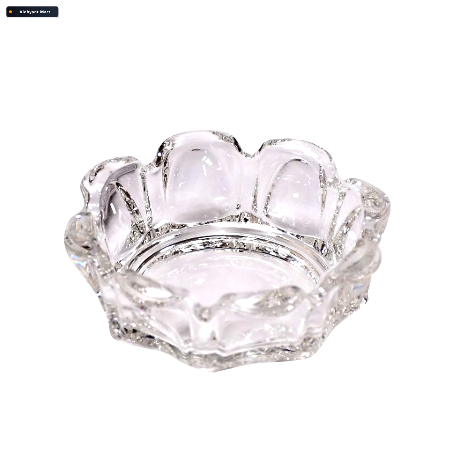 Vidhyant Mart Cigar Ashtray Round Glass Tabletop For Home Office 4