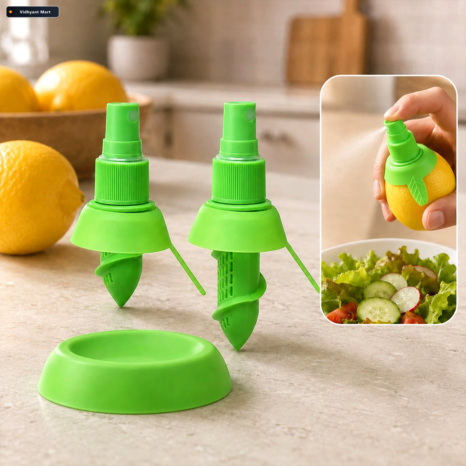 Vidhyant Mart Citrus Sprayer 3 In 1 Lemon Lime Juicer Set Chefau 1