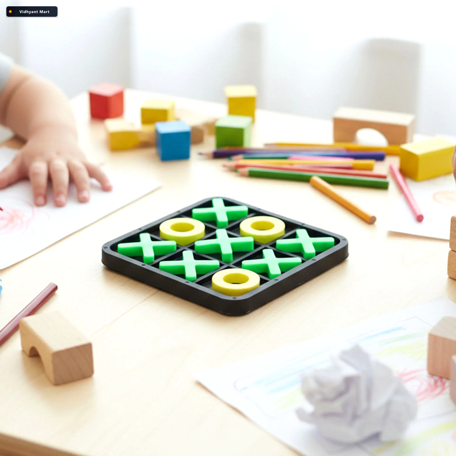 Vidhyant Mart Classic Tic Tac Toe Board Game Fun Educational Set 2