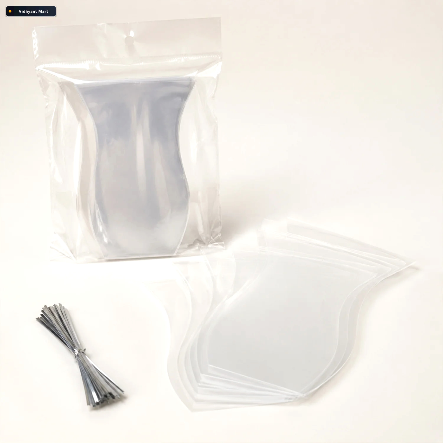Vidhyant Mart Clear Cookie Bags Durable Transparent Treat Bags 4
