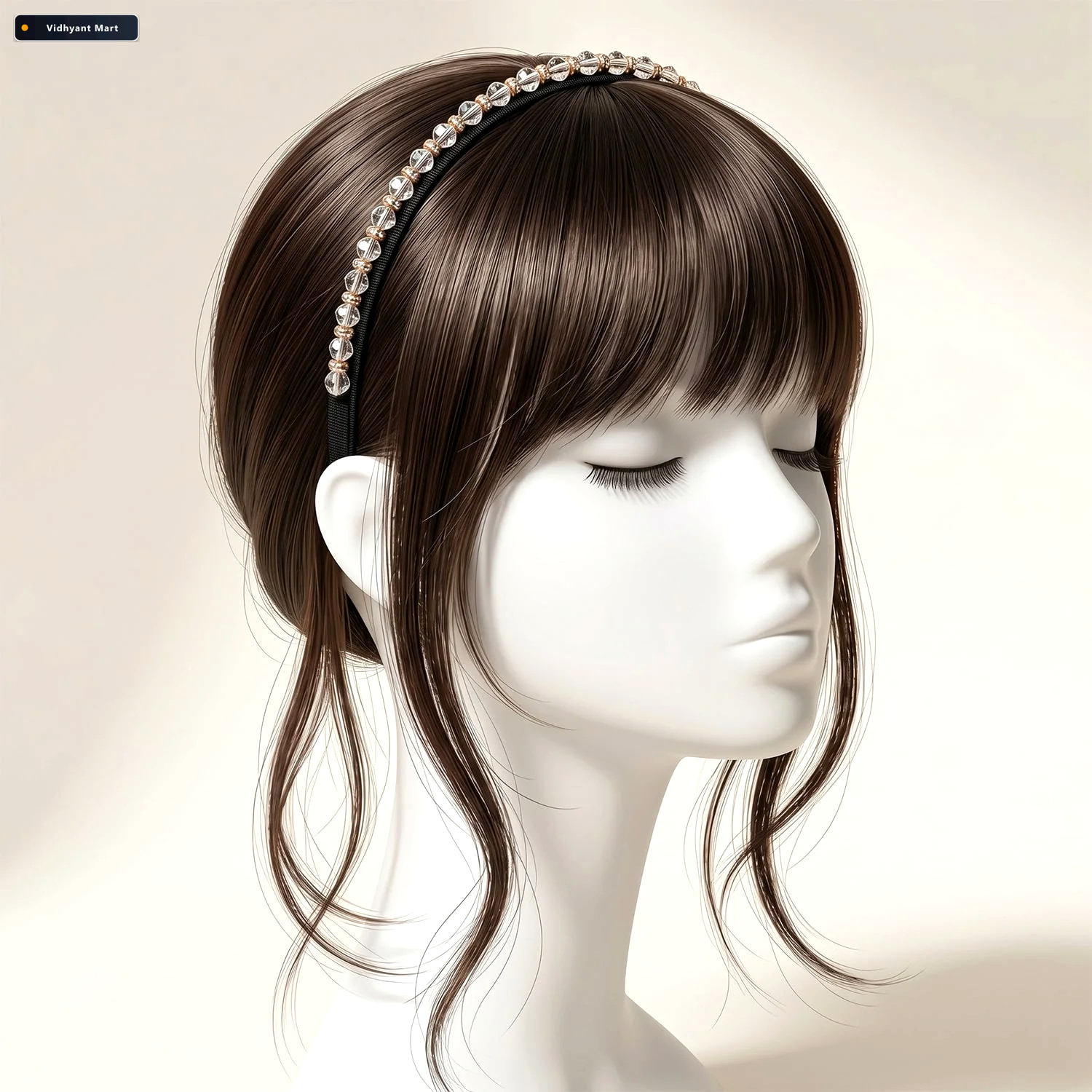 Vidhyant Mart Clip In Hair Bangs Natural Look Synthetic Hair Ext 3