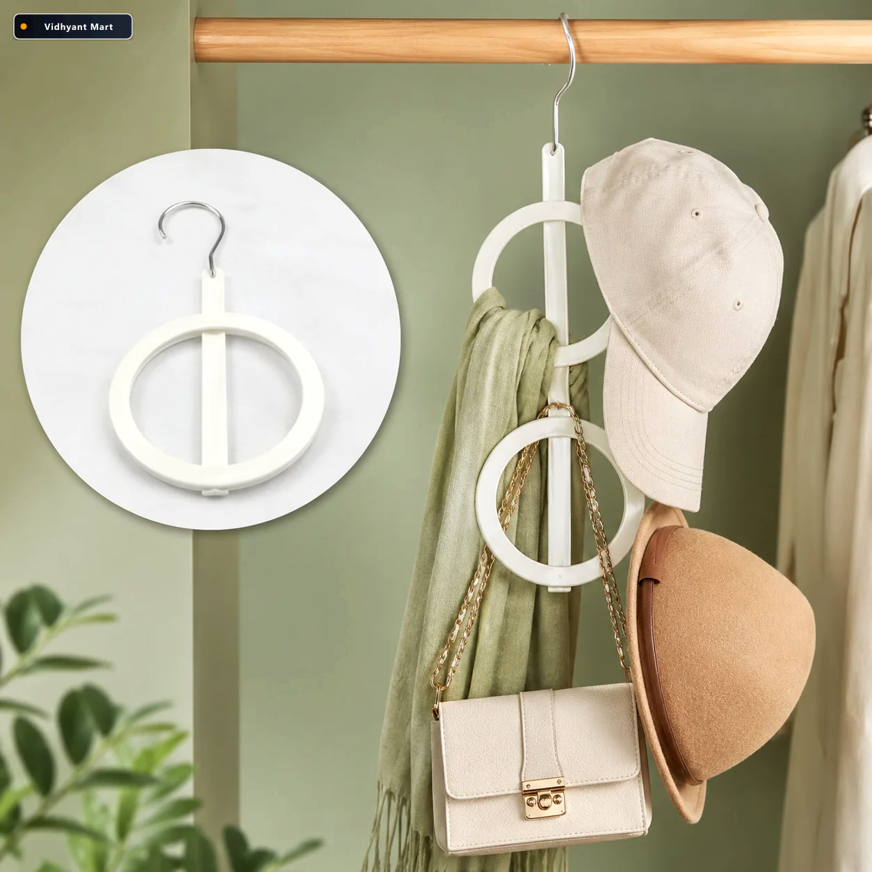 Vidhyant Mart Closet Organizer Hanger Space Saving Storage Organ 1