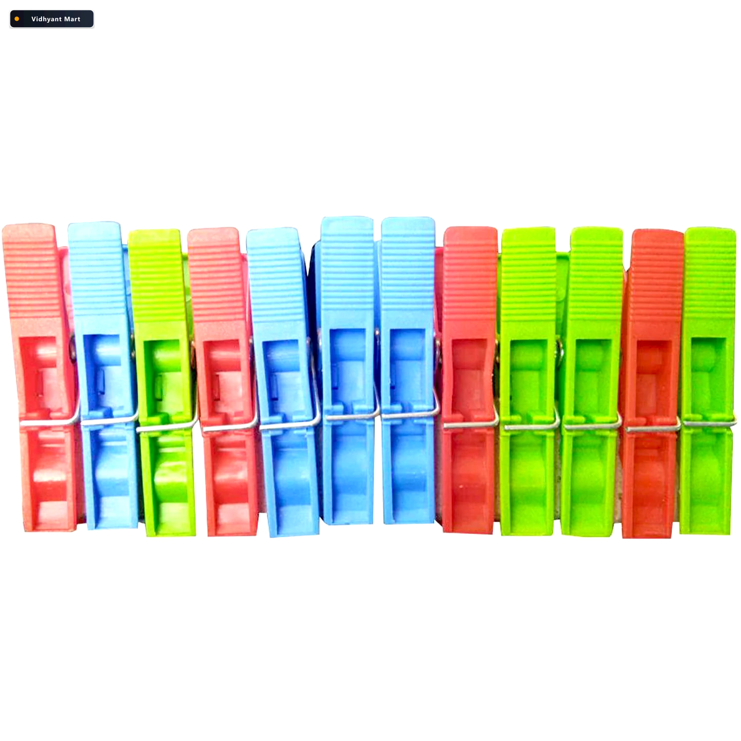 Vidhyant Mart Cloth Clips 12 Pcs Multicolour Strong Grip Laundry 2