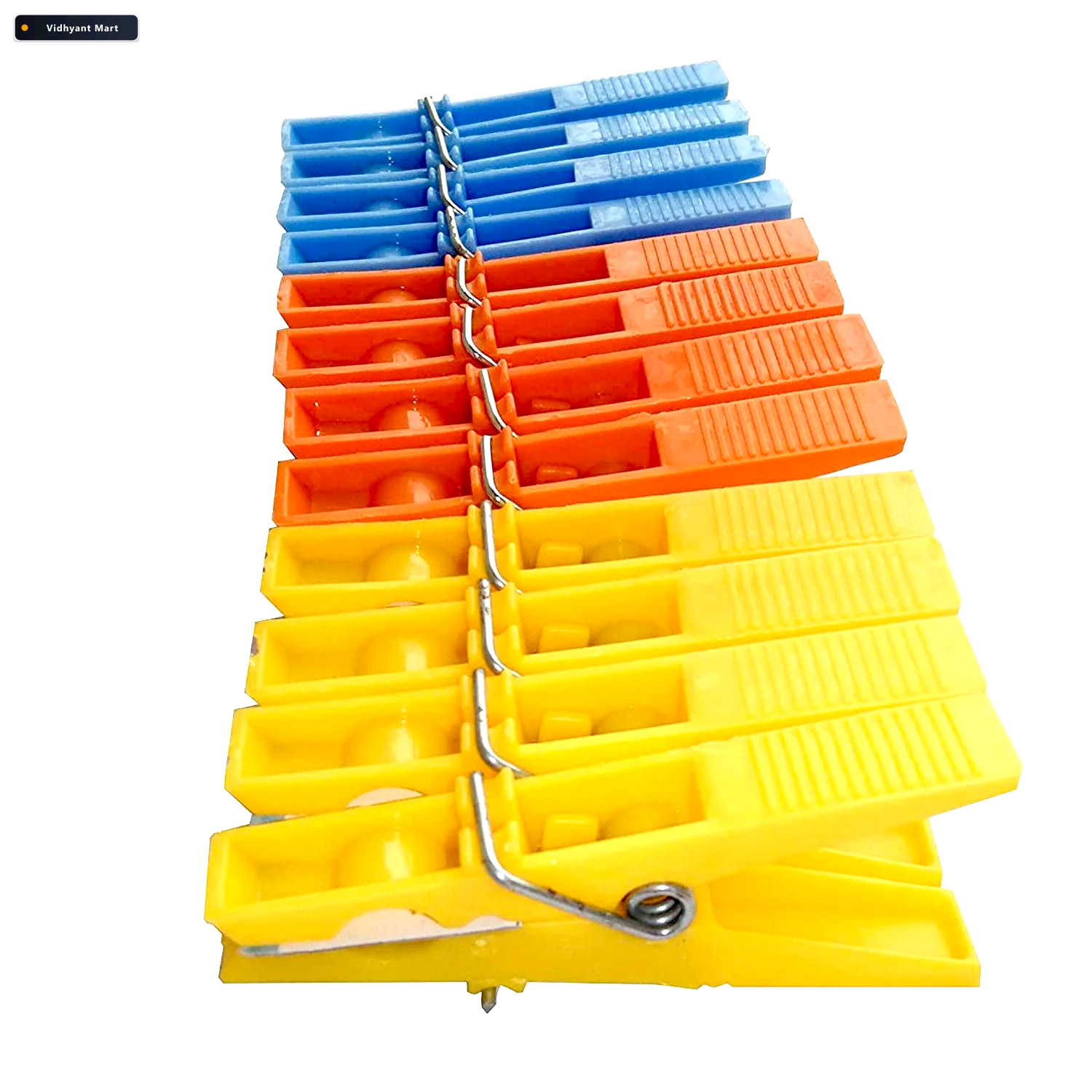 Vidhyant Mart Cloth Clips 12 Pcs Multicolour Strong Grip Laundry 3