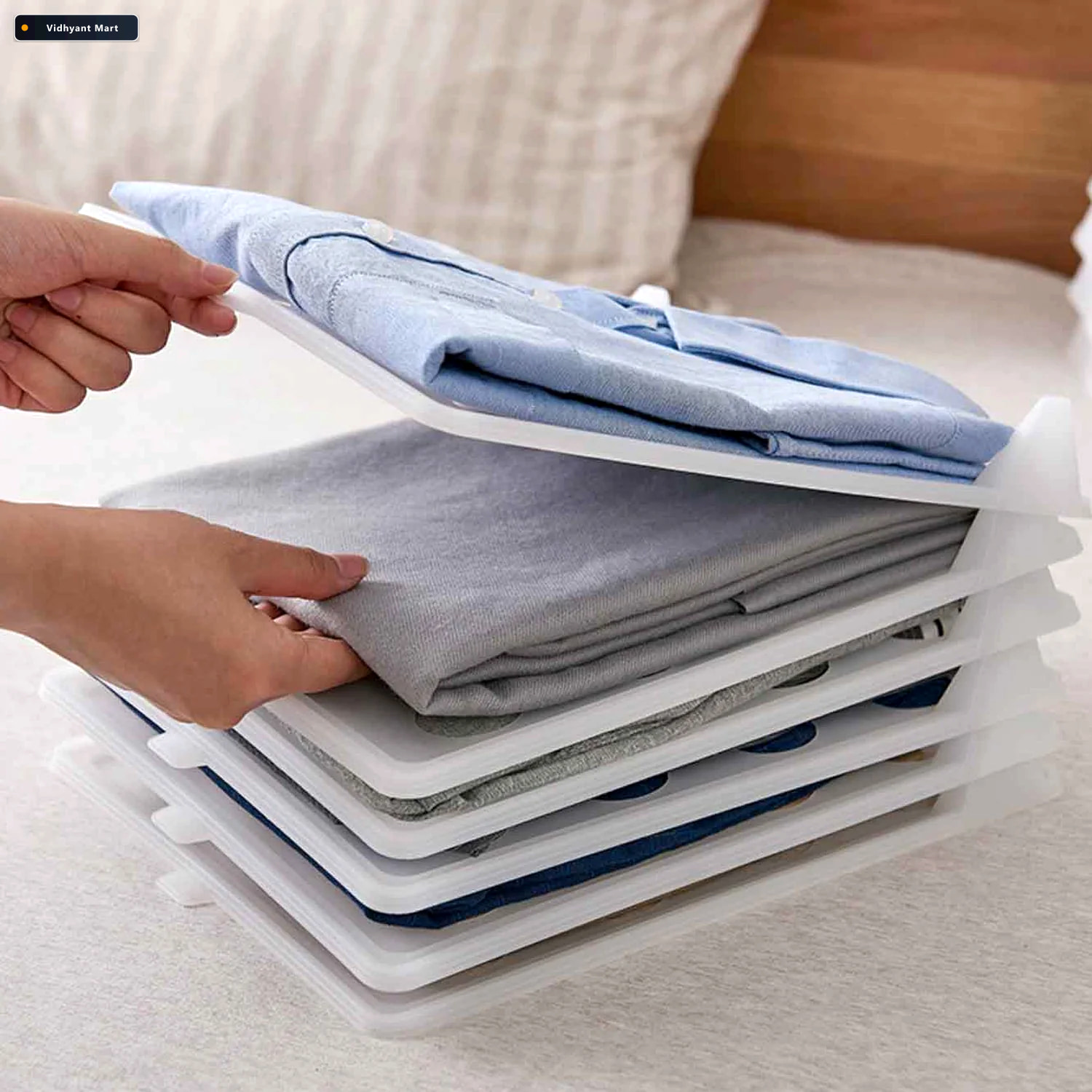 Vidhyant Mart Cloth Organizer Neat Fabric Storage For Home Shops 3