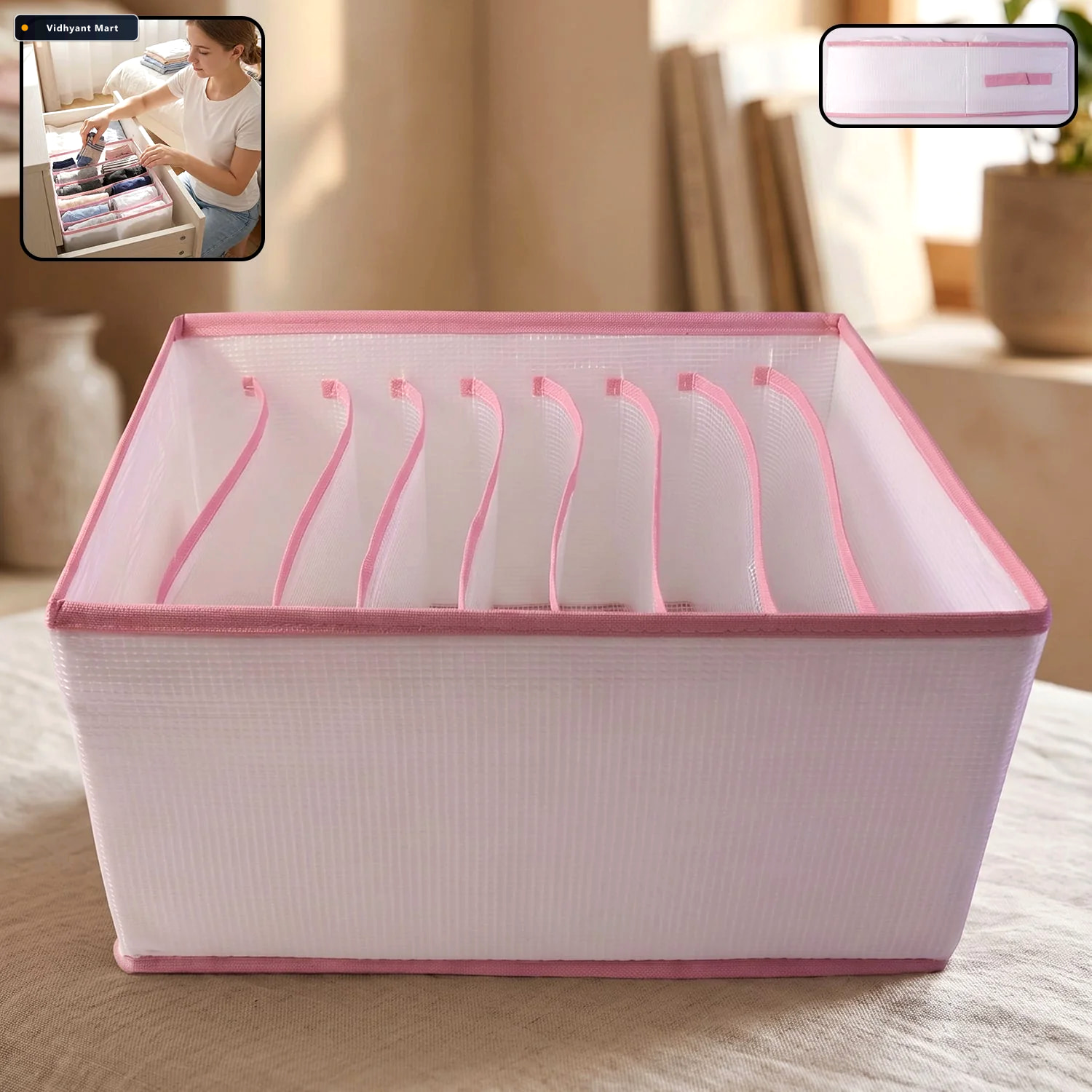 Vidhyant Mart Clothes Storage Organizer Foldable Space Saving Du 2