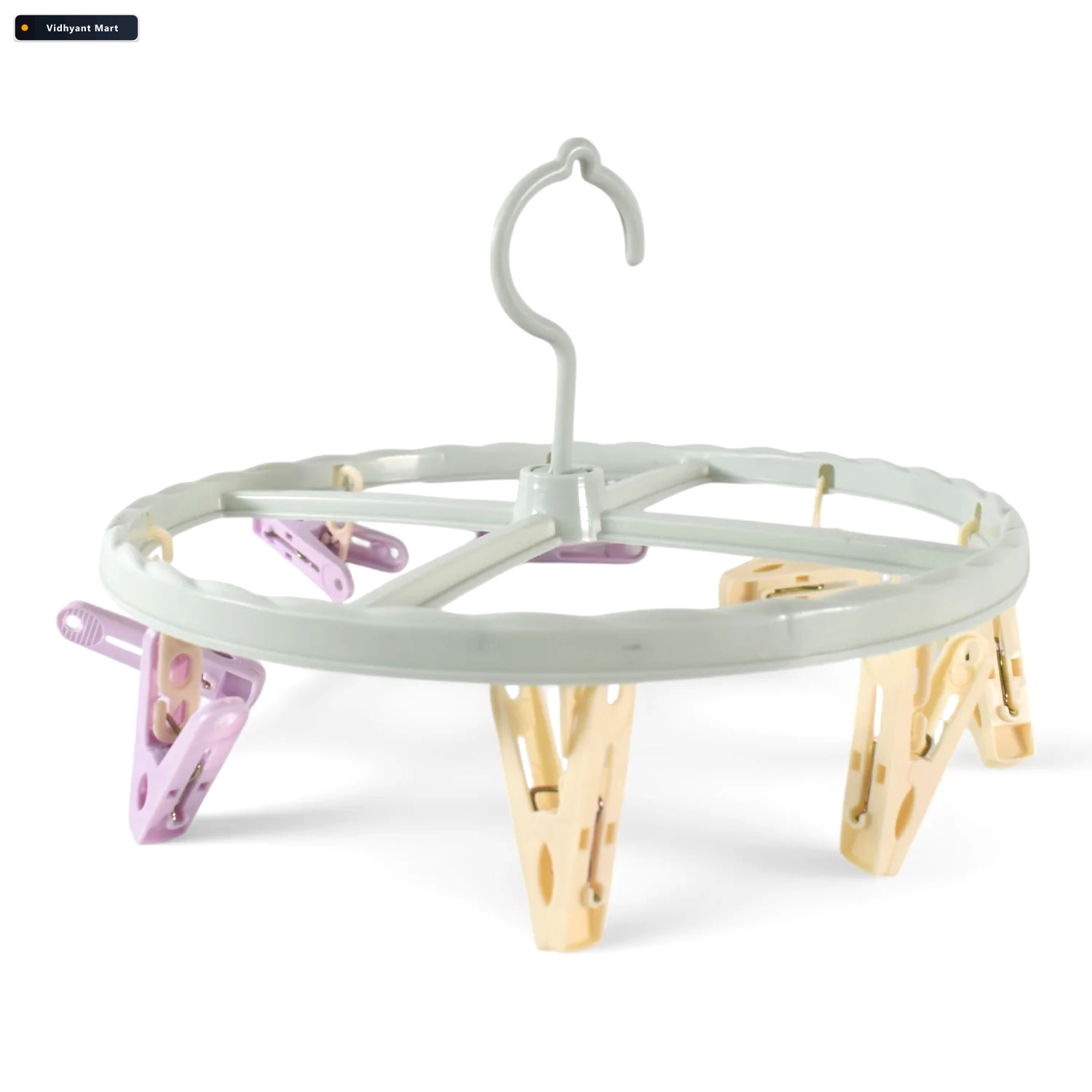 Vidhyant Mart Clothespin Rack Laundry Drying Rack With 8 Clips C 3