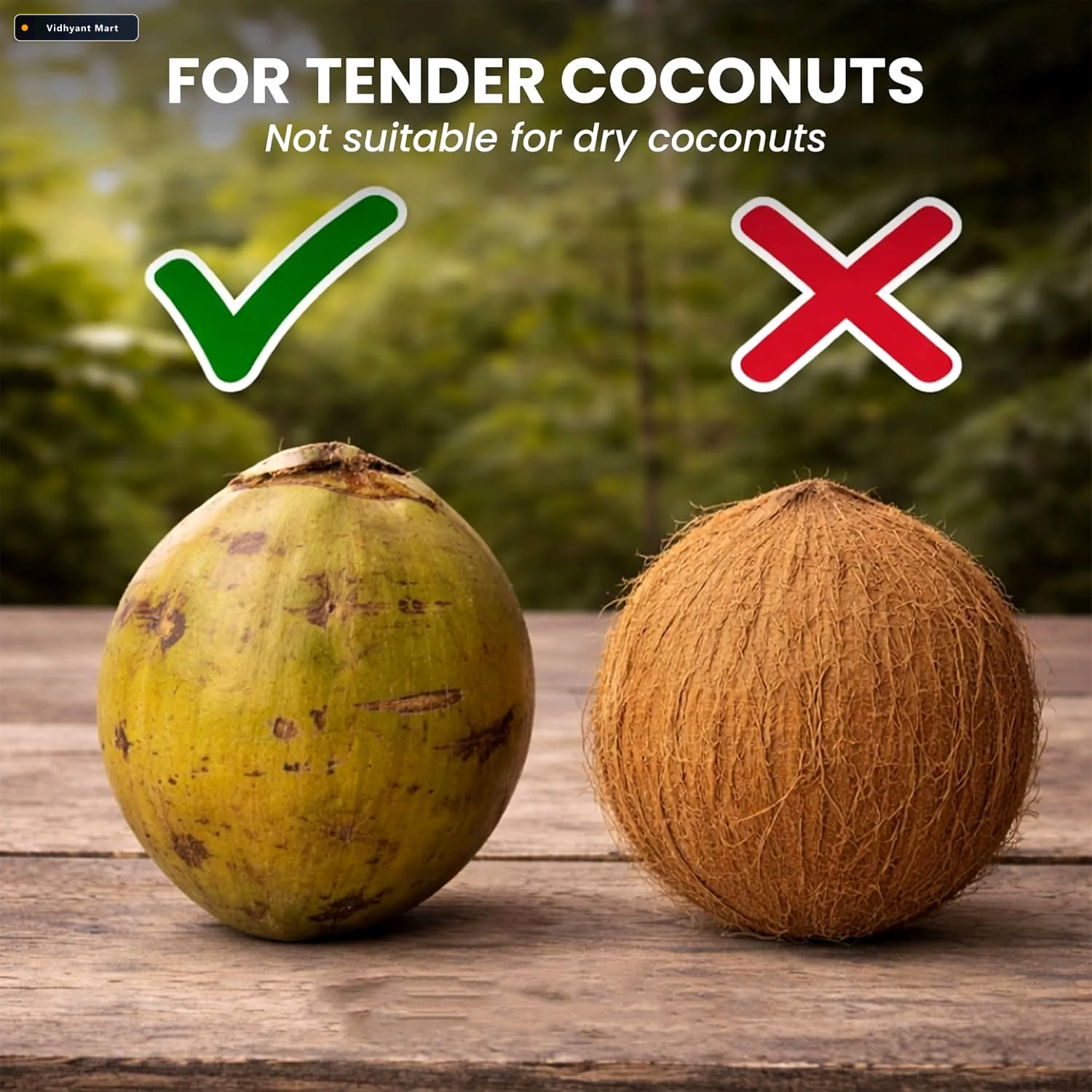 Vidhyant Mart Coconut Breaker Stainless Steel With Comfortable T 2