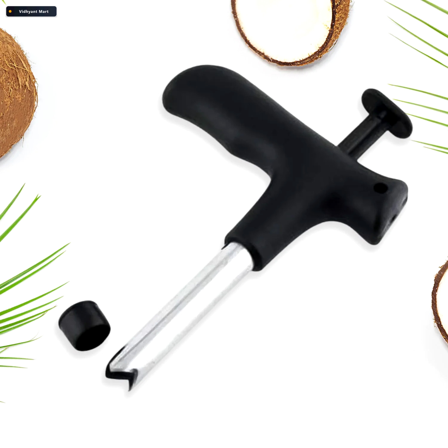 Vidhyant Mart Coconut Opener Tool Stainless Steel Ergonomic Grip 3