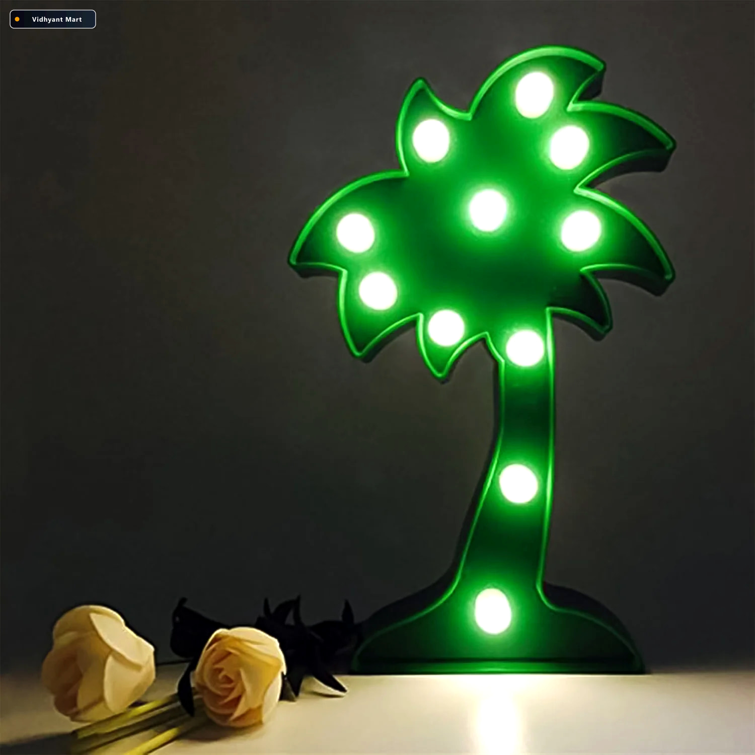 Vidhyant Mart Coconut Tree Led Night Light Romantic Table Lamp D 4