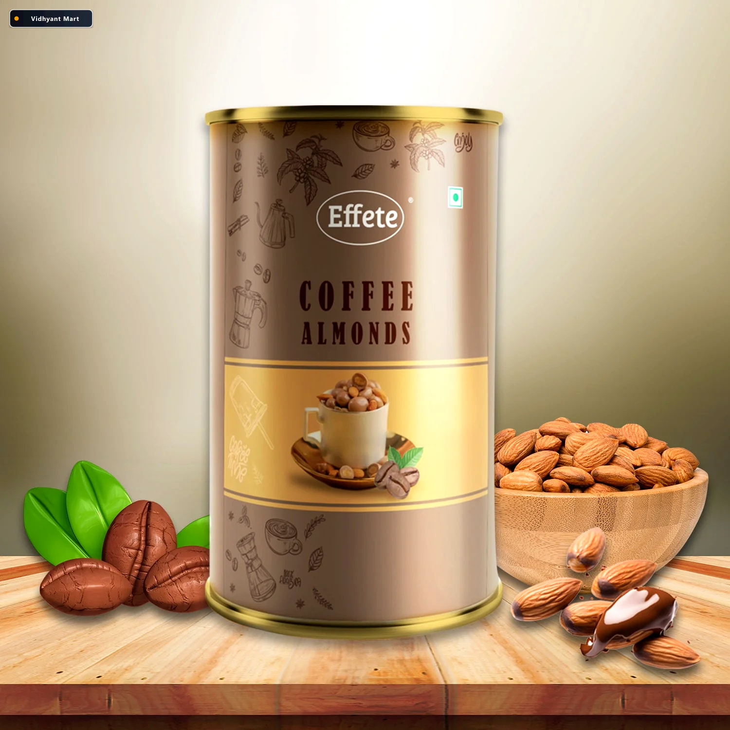 Vidhyant Mart Coffee Almonds Chocolate Crunchy Smooth Gourmet Tr 1