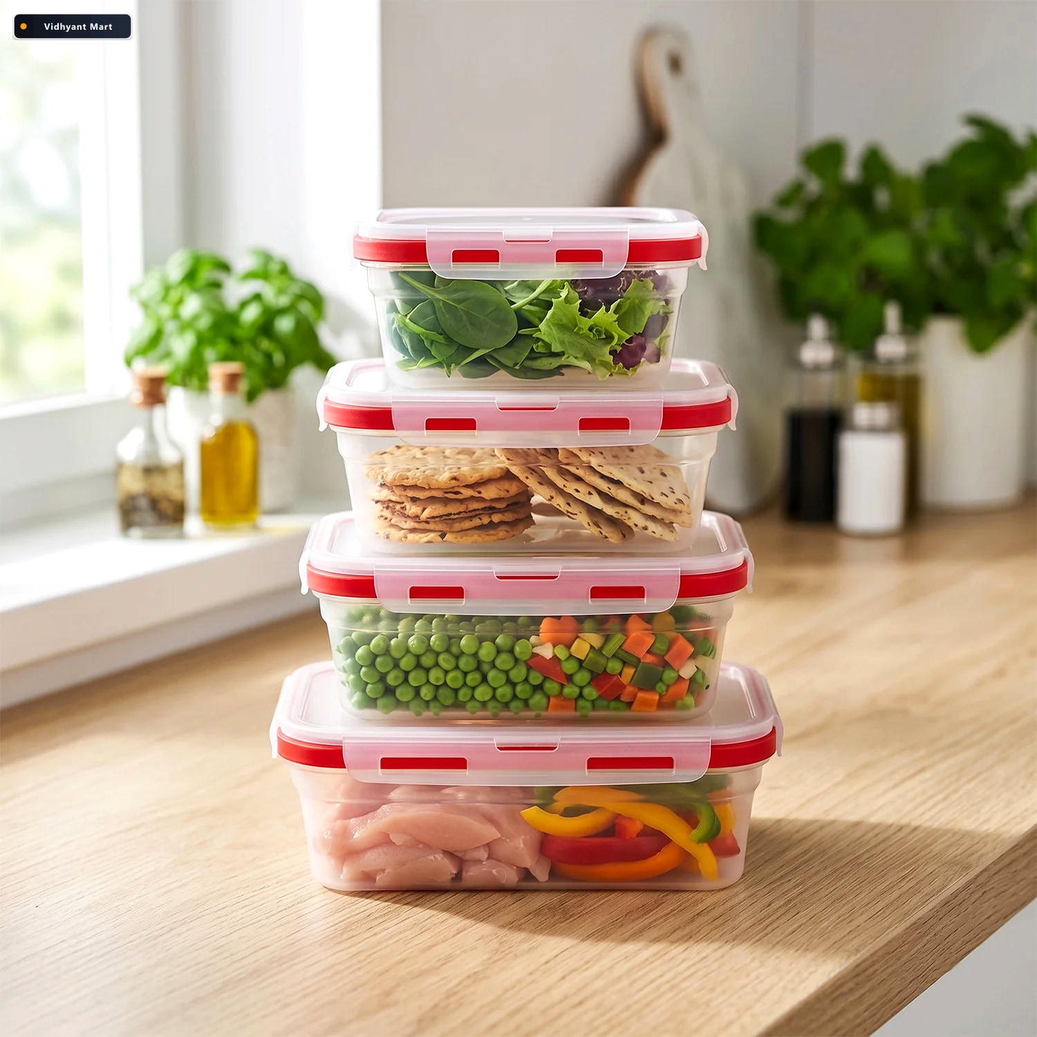 Vidhyant Mart Collapsible Food Storage Container Set Space Savin 2