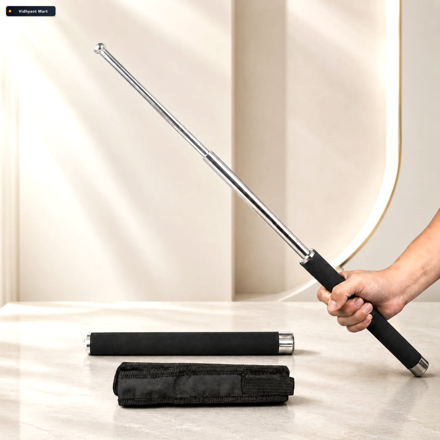 Vidhyant Mart Collapsible Self Defense Stick Portable Safety Too 1