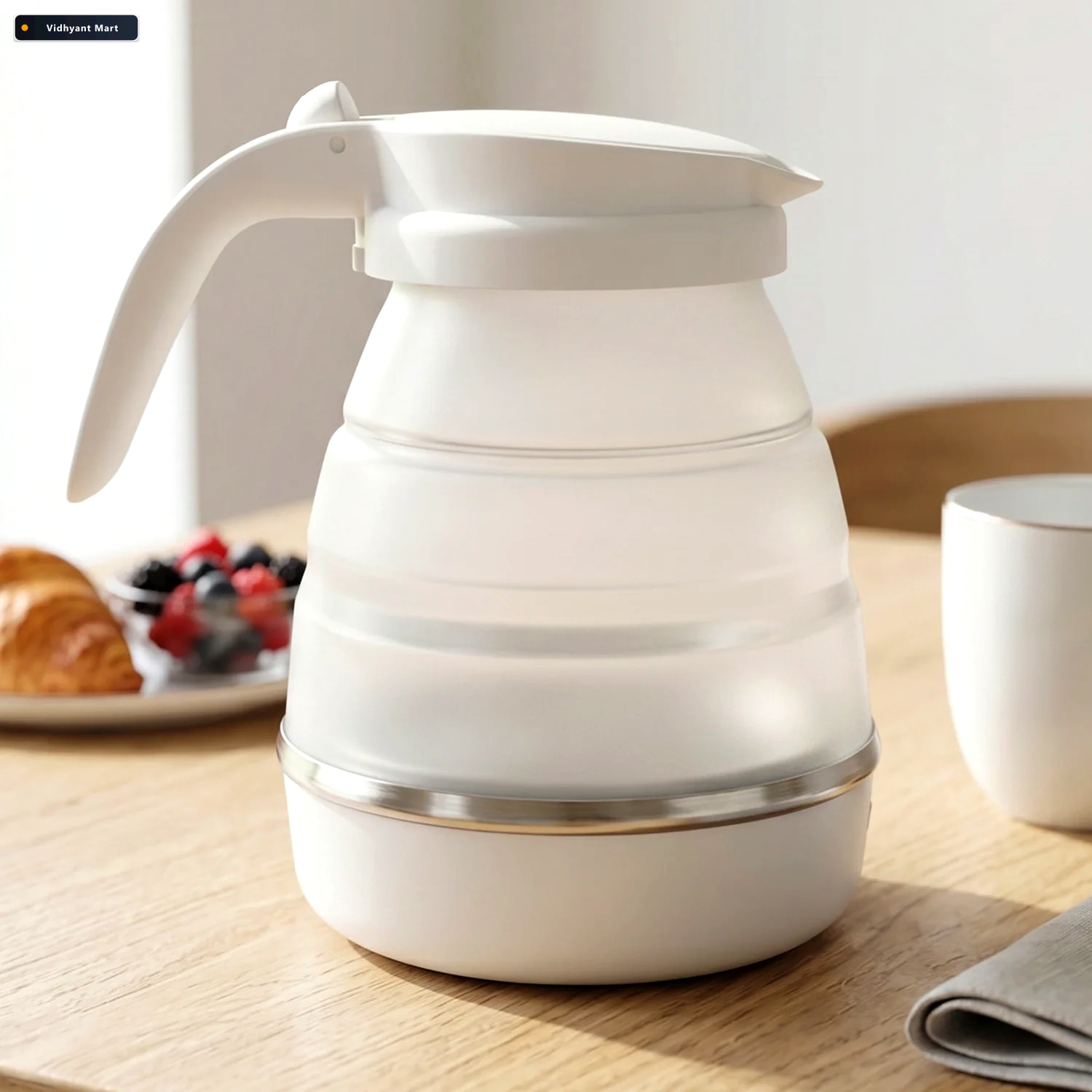 Vidhyant Mart Collapsible Travel Electric Kettle 600ml Foldable 3