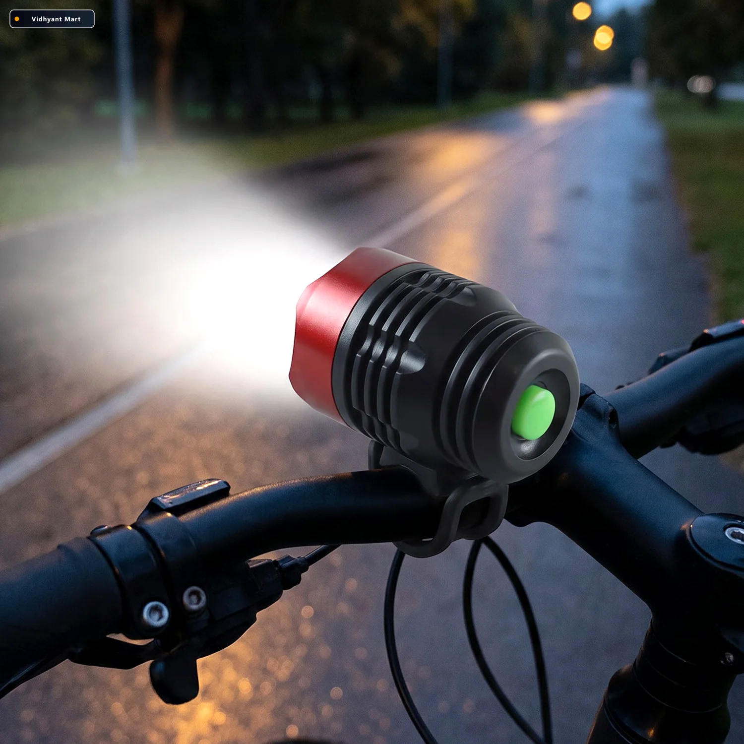 Vidhyant Mart Compact Bicycle Headlight With Handlebar Mount For 2