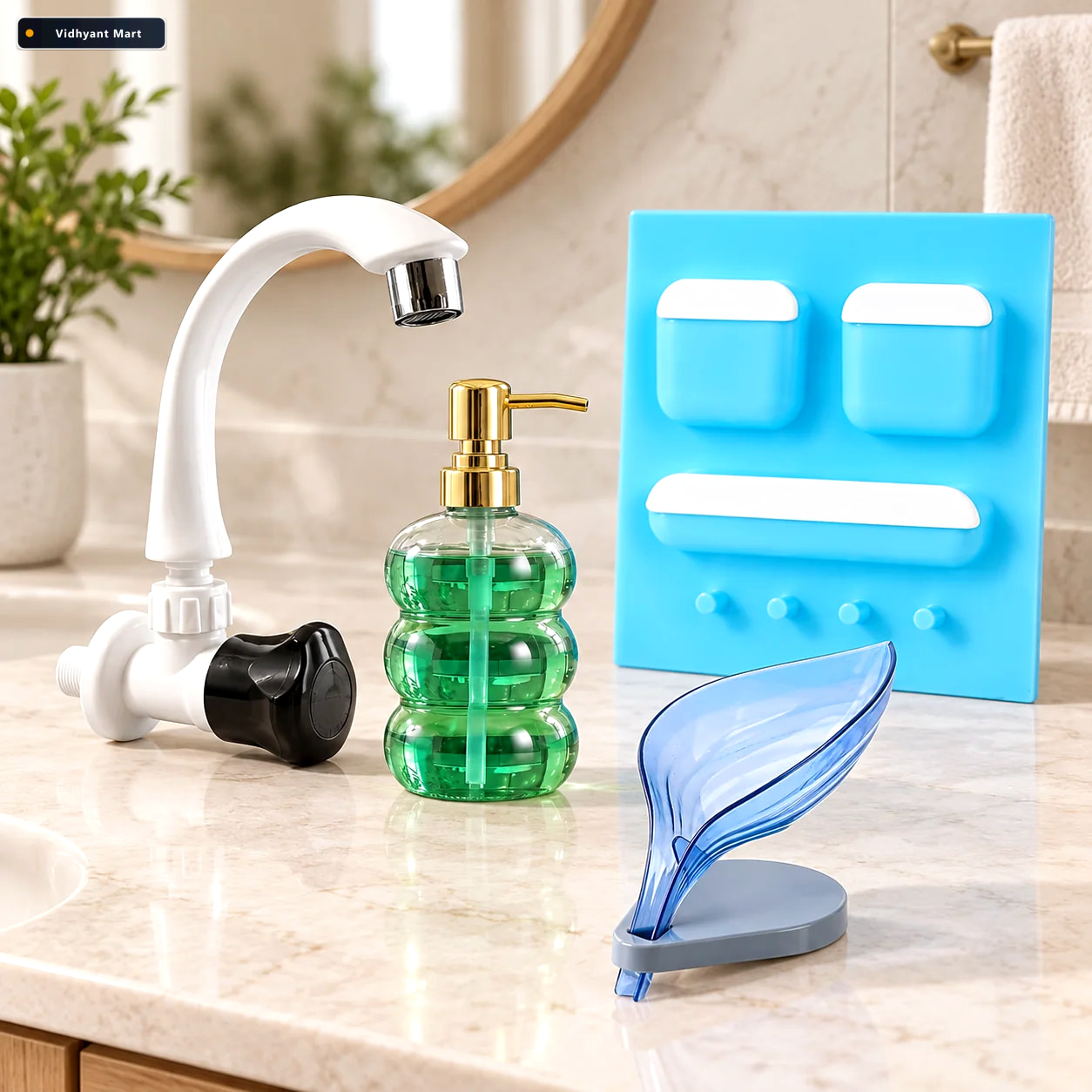 Vidhyant Mart Complete Bathroom Essentials Combo Flexible Tap So 2