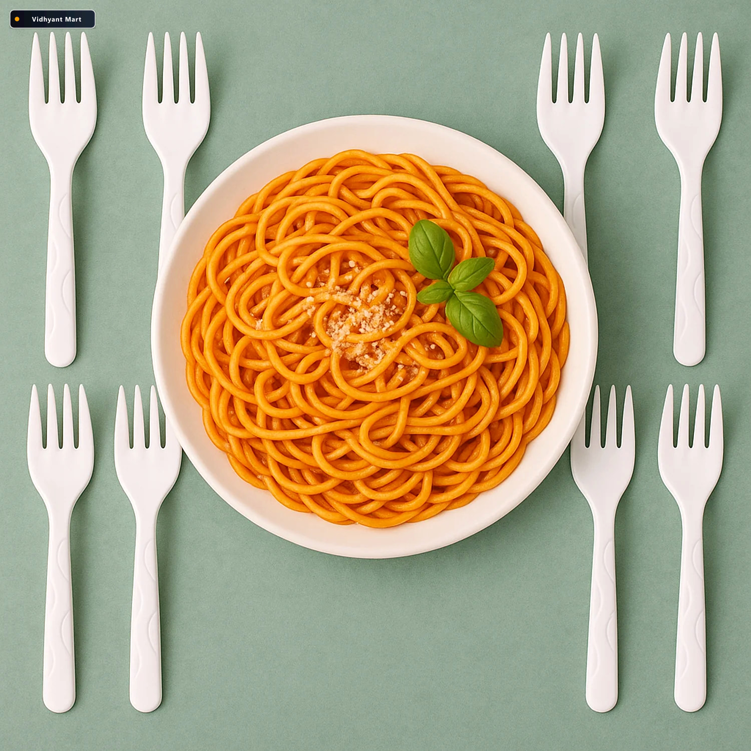 Vidhyant Mart Compostable Bagasse Forks Strong Eco Friendly Disp 4