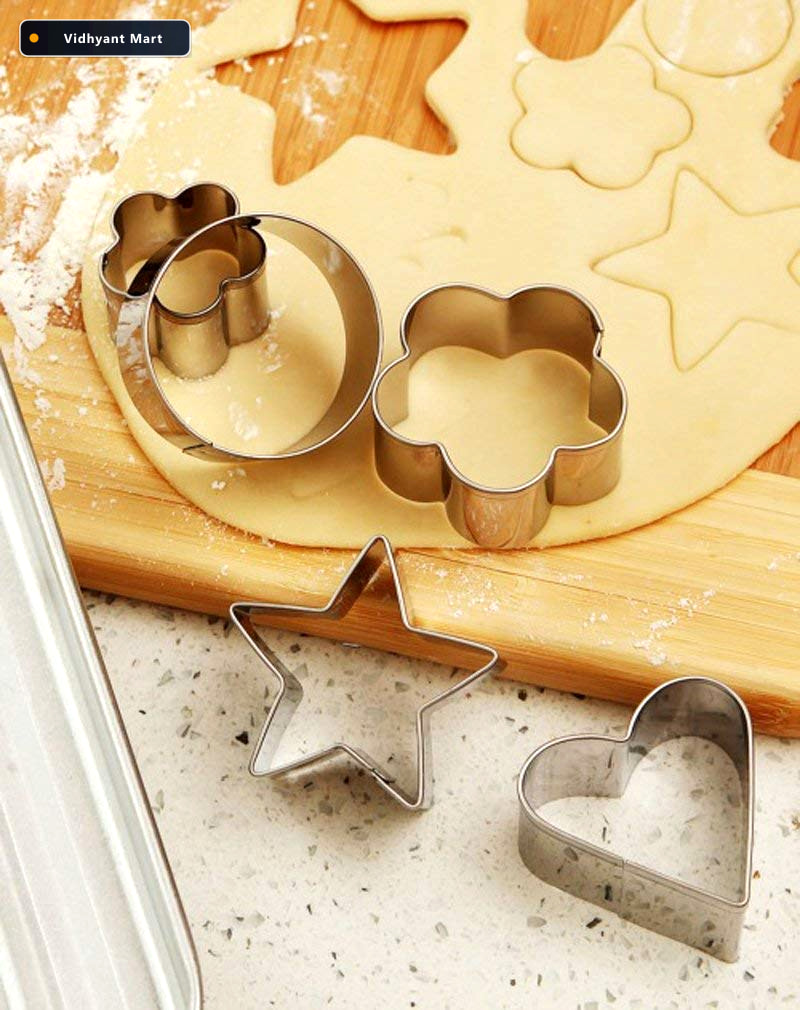 Vidhyant Mart Cookie Cutter Set 12 Pcs Stainless Steel Shapes Ba 4