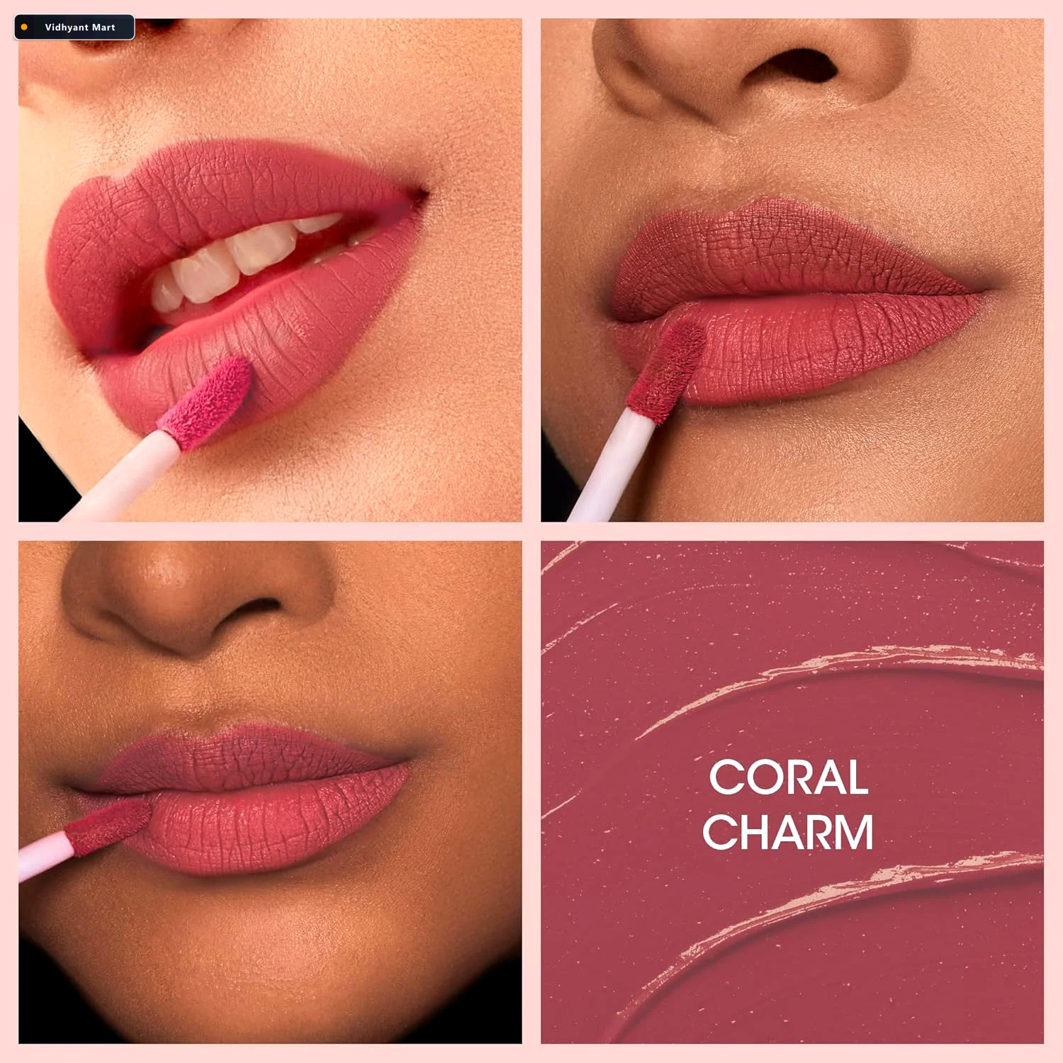 Vidhyant Mart Coral Charm Liquid Lipstick Moisture Lock Matte Fi 2