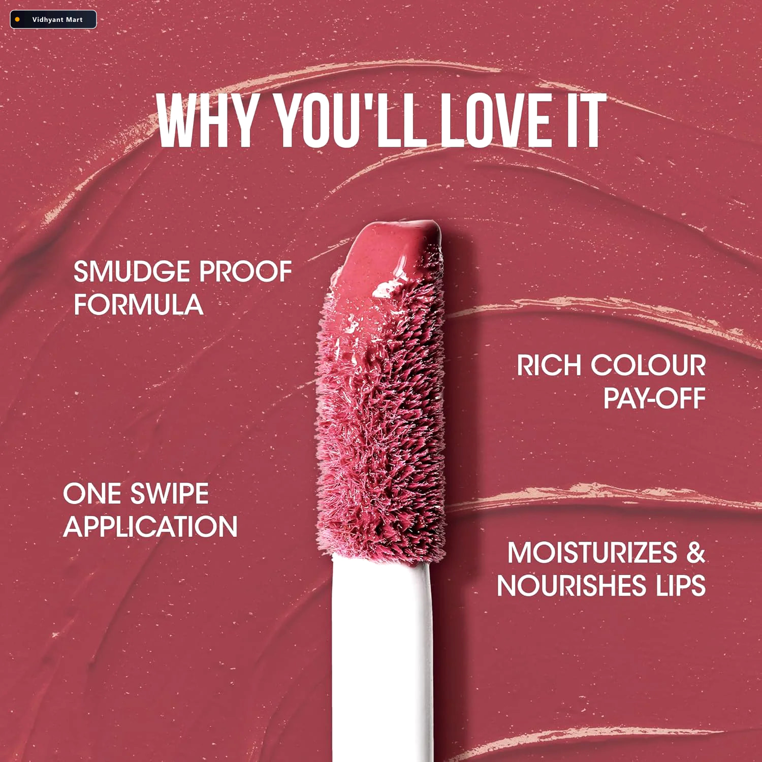 Vidhyant Mart Coral Charm Liquid Lipstick Moisture Lock Matte Fi 3