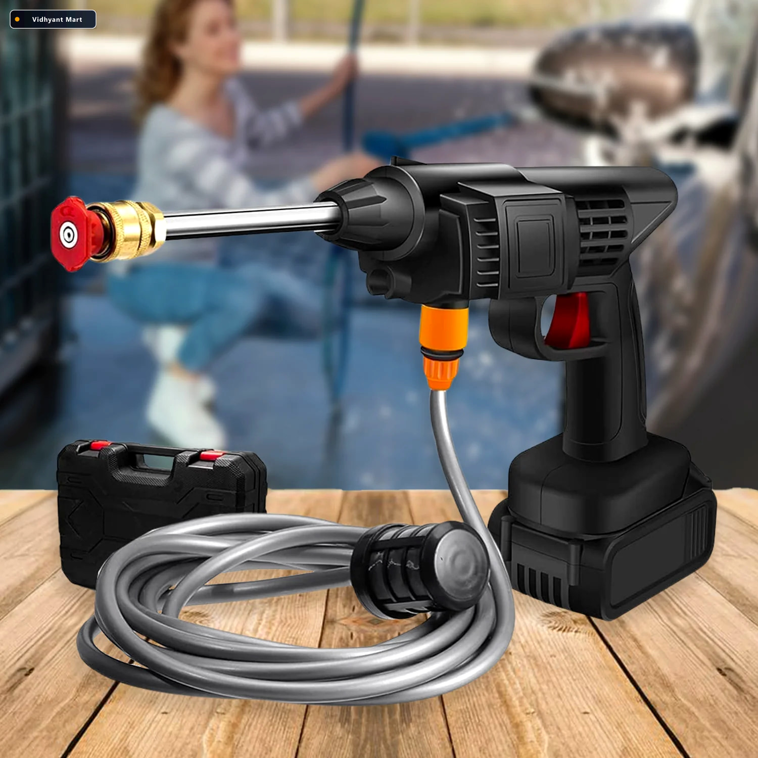 Vidhyant Mart Cordless Car Pressure Washer 48v Portable Cleaning 1